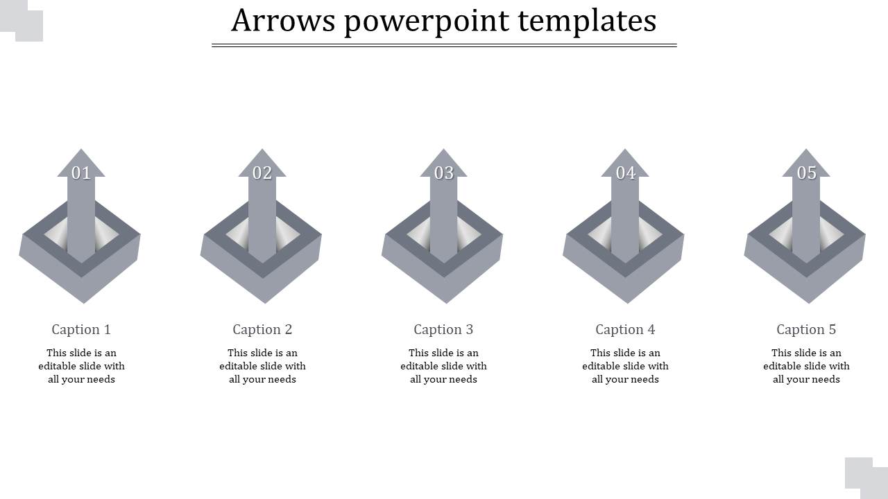 Grey Arrows PowerPoint Template and Google Slides Themes